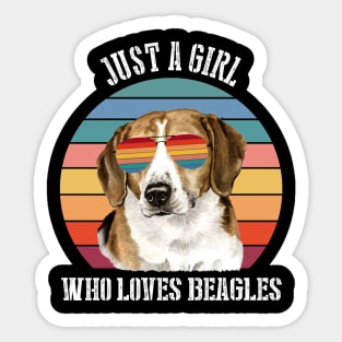 Just a girl Who loves beagles Sticker